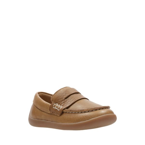 Clarks Boys Artist Stride Toddler Casual Shoes Brown | CA-8639014